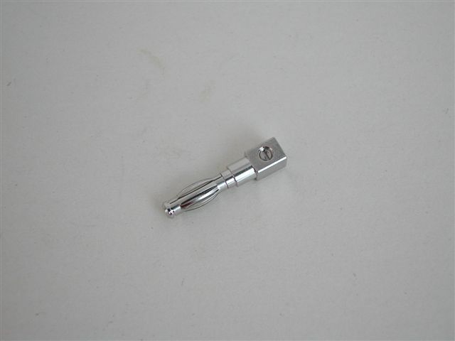 Steckerstift für 3-pol Kabelstecker, 4 mm, vernickelt
